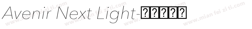 Avenir Next Light字体转换